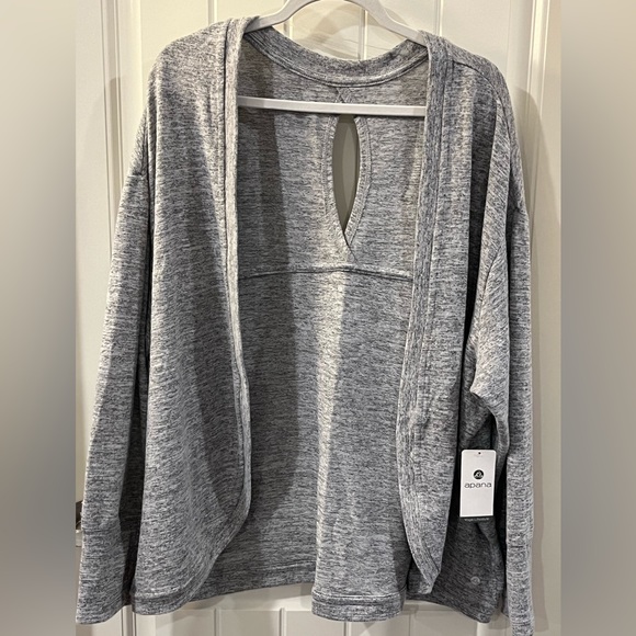 Apana Sweaters Apana Yoga Open Front Cardigan Nwt Thumbholes
